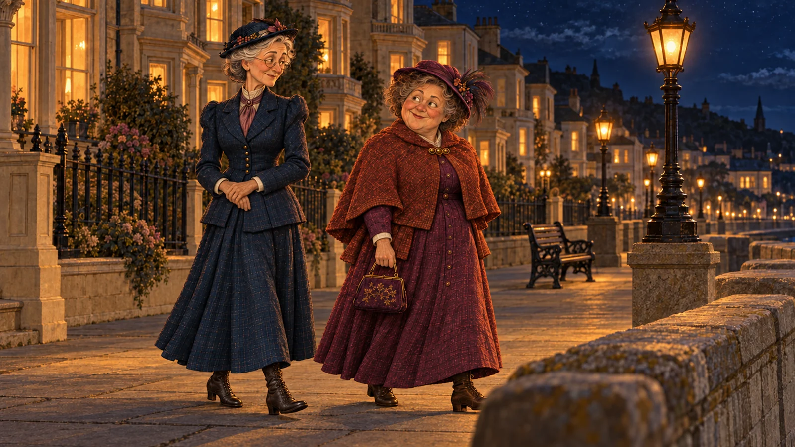 An evening walk along the promenade.